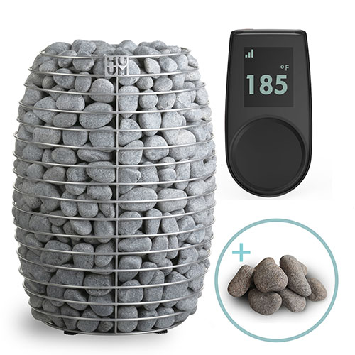 HUUM HIVE Sauna Heater Package with UKU Local Black