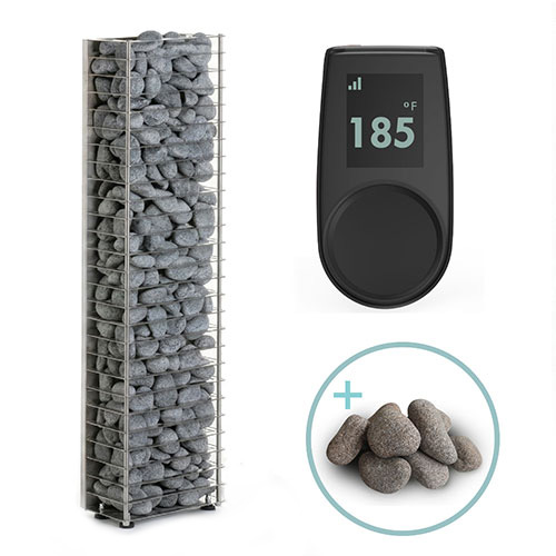 HUUM CLIFF Mini Sauna Heater Package with UKU Local Black